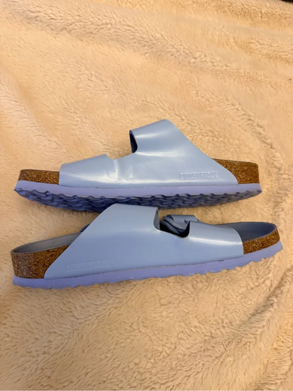 Birkenstock Pale Blue Double-Buckle Slide Sandals Women’s size 9-9.5 - Picture 3 of 4